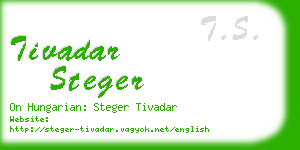 tivadar steger business card